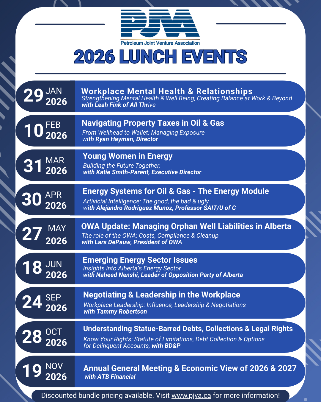 2026 Luncheon Schedule